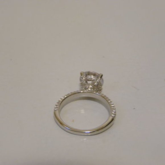Diamonique 4.64ctw Sterling Silver Engagement Ring Size 11 - Picture 2 of 6